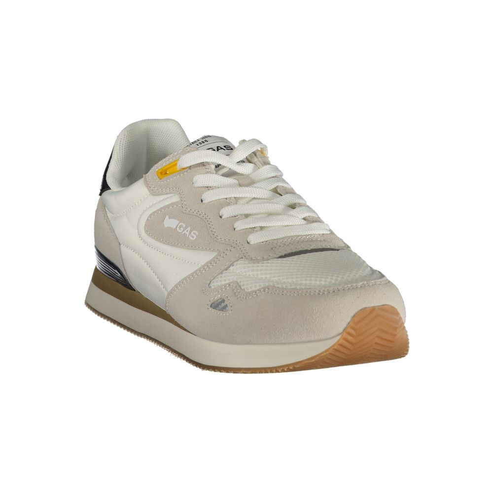 Gas White Polyester Men Sneaker 1728,67403481248,Athletic - Sneakers - Shoes,EU40/US7,EU41/US8,EU42/US9,EU43/US10,EU44/US11,EU45/US12,EU46,Gas,Men,New with tags,Shoes,Sneakers - Shoes,White