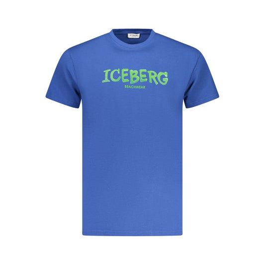Iceberg Blue Cotton Men's T-Shirt 1728,67403481248,Blue,Clothing,Iceberg,L,M,Men,New with tags,S,T-Shirts - Clothing,T-Shirts - T-Shirts - Clothing,XL,XXL