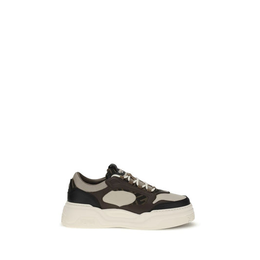Fendi Black Calf Leather Bos Taurus Chunky Sneakers 1728,72470364320,Black,Chunky - Sneakers - Shoes,EU39/US6,EU40/US7,Fendi,Men,New with tags,Shoes,Sneakers - Shoes