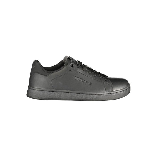 Gas Black Polyurethane Men Sneaker 1728,67403481248,Athletic - Sneakers - Shoes,Black,EU42/US9,EU43/US10,EU44/US11,EU45/US12,EU46,Gas,Men,New with tags,Shoes,Sneakers - Shoes