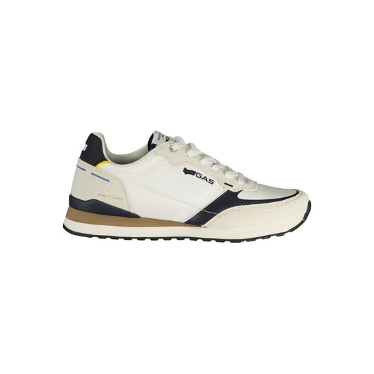 Gas White Polyester Athletic Sneakers 1728,67403481248,Athletic - Sneakers - Shoes,EU40/US7,EU41/US8,EU42/US9,EU43/US10,EU44/US11,EU45/US12,EU46,Gas,Men,New with tags,Shoes,Sneakers - Shoes,White