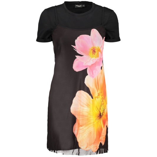 Desigual Black Cotton Women Dress 1728,67403481248,Black,Casual - Dresses - Clothing,Clothing,Desigual,Dresses - Clothing,L,M,New with tags,Pattern - Dresses - Clothing,S,Short - Dresses - Clothing,Shortsleeve - Dresses - Clothing,Women,XL,XS