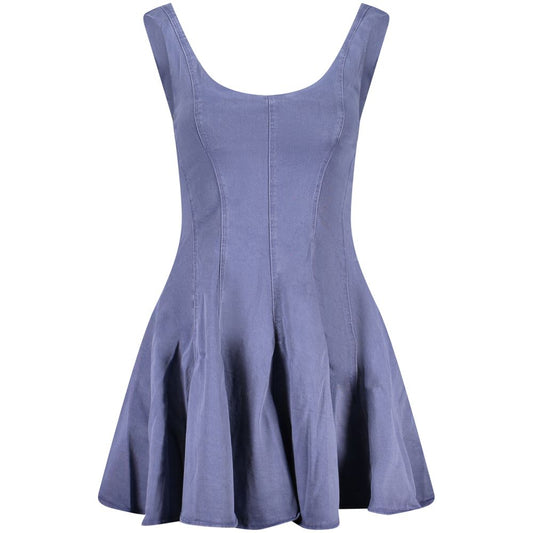 Desigual Blue Cotton Women Dress 1728,67403481248,Blue,Casual - Dresses - Clothing,Clothing,Desigual,Dresses - Clothing,L,M,New with tags,S,Short - Dresses - Clothing,Sleeveless - Dresses - Clothing,Women