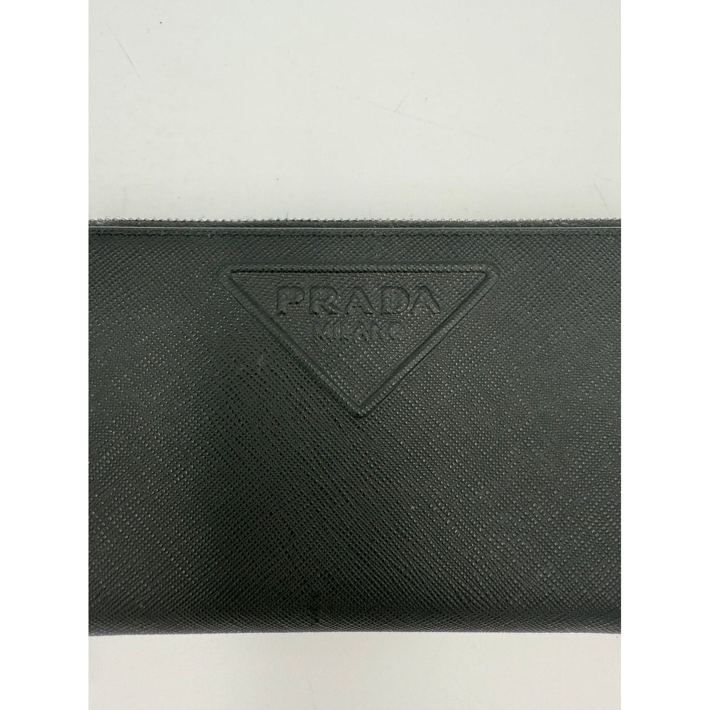 Prada PRADA Zip in Saffiano Leather Wallet