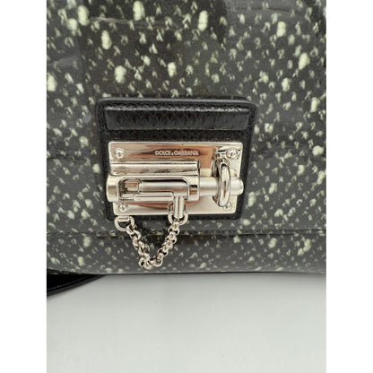 Dolce & Gabbana DOLCE & GABBANA Monica Python and Patent Handbag