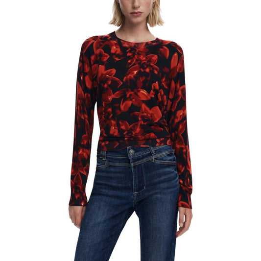Desigual Black Viscose Sweatshirt 1728,71956299936,Black,Clothing,Desigual,New with tags,Sweaters - Clothing,Sweatshirts - Sweaters - Clothing,Women,XL