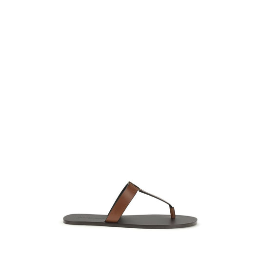 Saint Laurent Brown The leather Thong Sandals 1728,72470364320,Brown,EU36/US6,EU37.5/US7.5,EU37/US7,EU38.5/US8.5,EU38/US8,EU39.5/US9.5,EU39/US9,EU40/US10,EU41/US11,Flip-Flop Sandals - Sandals - Shoes,New with tags,Saint Laurent,Sandals - Shoes,Shoes,Women