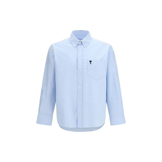 Ami Paris Blue Cotton Shirt