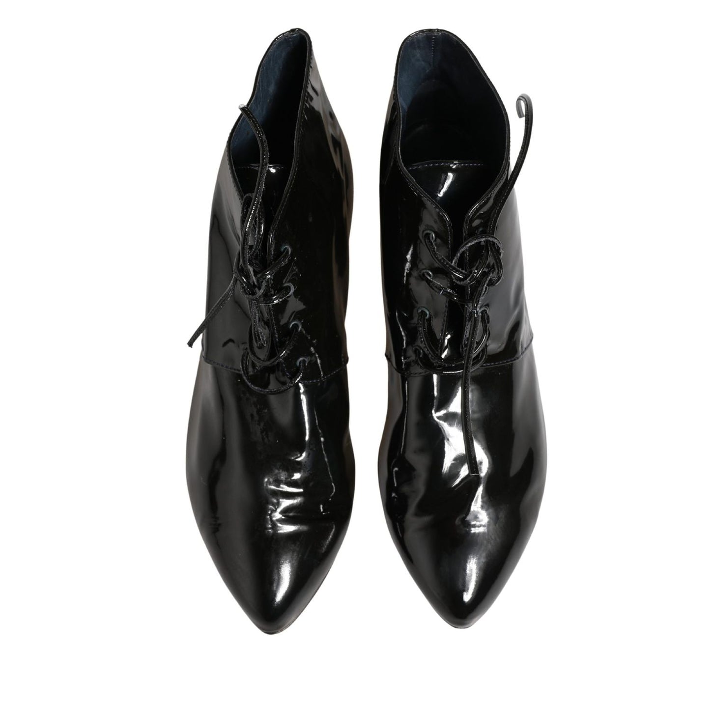 Dolce & Gabbana Black Leather AnkleBoots Shoes