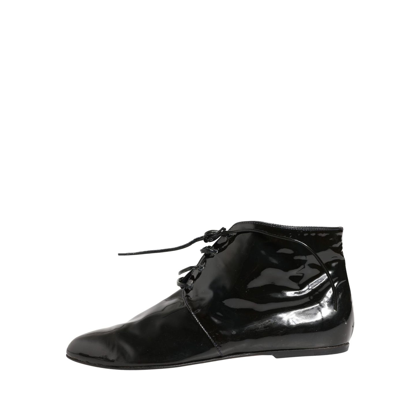 Dolce & Gabbana Black Leather AnkleBoots Shoes