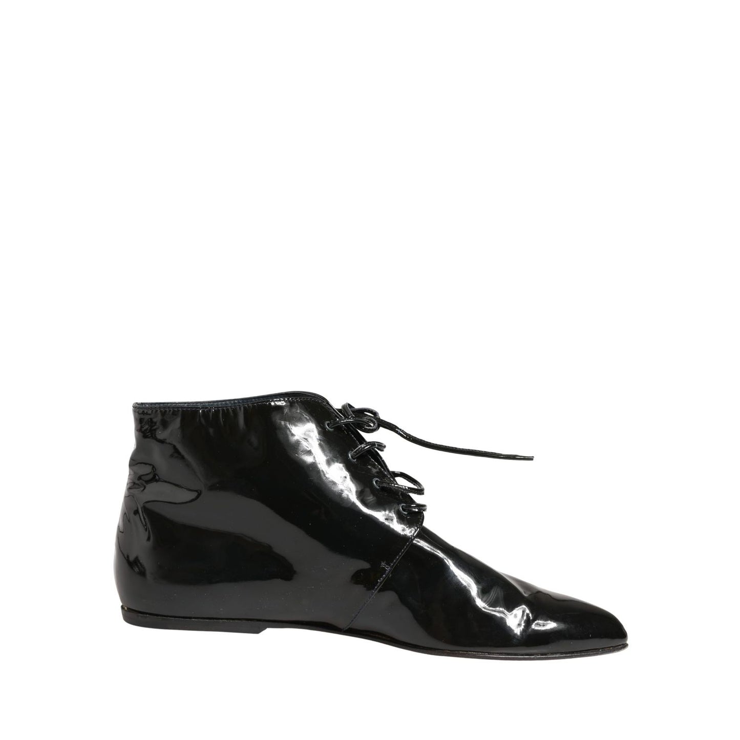 Dolce & Gabbana Black Leather AnkleBoots Shoes