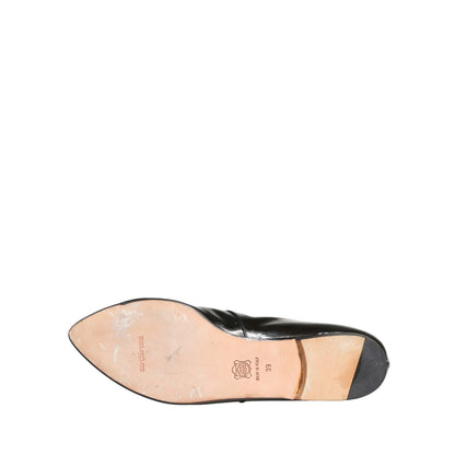 Dolce & Gabbana Black Leather AnkleBoots Shoes