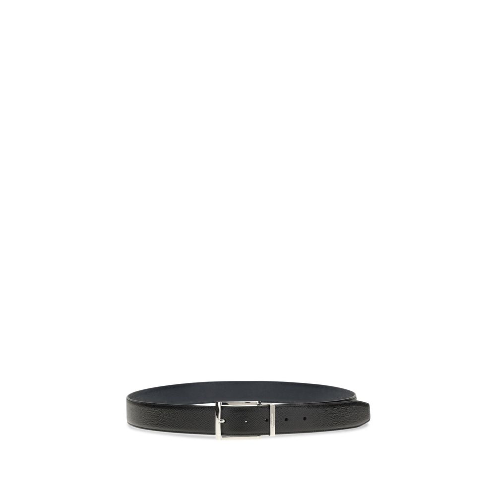 Ferragamo Blue Calf Leather Bos Taurus Regular Belt