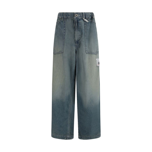 Maison Mihara Yasuhiro Blue Cotton Relaxed Fit Jeans 1728,72470364320,Blue,Clothing,IT36 | XS,IT38 | S,Jeans Denim - Clothing,Maison Mihara Yasuhiro,New with tags,Relaxed Fit Jeans - Jeans Denim - Clothing,Women