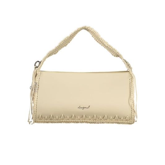Desigual Beige Polyurethane Women Handbag 1728,67403481248,Bags,Beige,Desigual,Handbags - Bags,New with tags,Women
