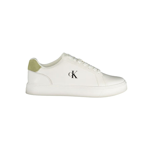 Calvin Klein White Polyester Athletic Sneakers 1728,67403481248,Athletic - Sneakers - Shoes,Calvin Klein,EU40/US7,EU41/US8,EU42/US9,EU43/US10,EU44/US11,EU45/US12,Men,New with tags,Shoes,Sneakers - Shoes,White