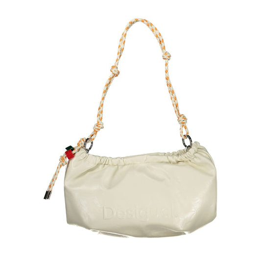 Desigual Ecru Polyurethane Women Handbag 1728,67403481248,Bags,Desigual,Handbags - Bags,New with tags,White,Women