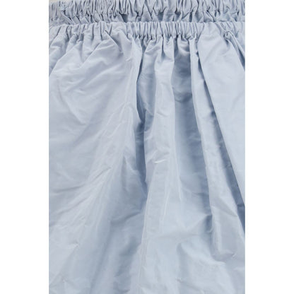 Prada Blue Silk Long Skirt