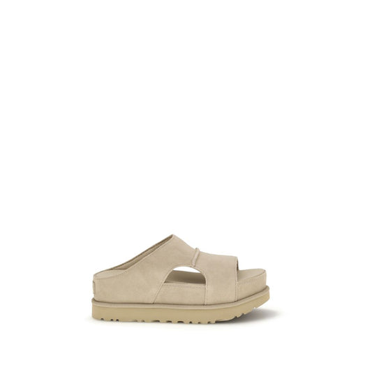 UGG Beige Calf Leather Bos Taurus Platform Sandals 1728,72470364320,Beige,EU36/US6,EU37/US7,EU38/US8,EU39/US9,EU40/US10,EU41/US11,New with tags,Platforms - Sandals - Shoes,Sandals - Shoes,Shoes,UGG,Women