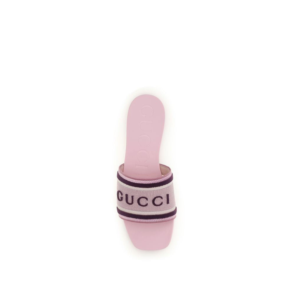 Gucci Multicolor Cotton Flat Sandals