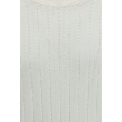 Brunello Cucinelli White Cotton Sweatshirt