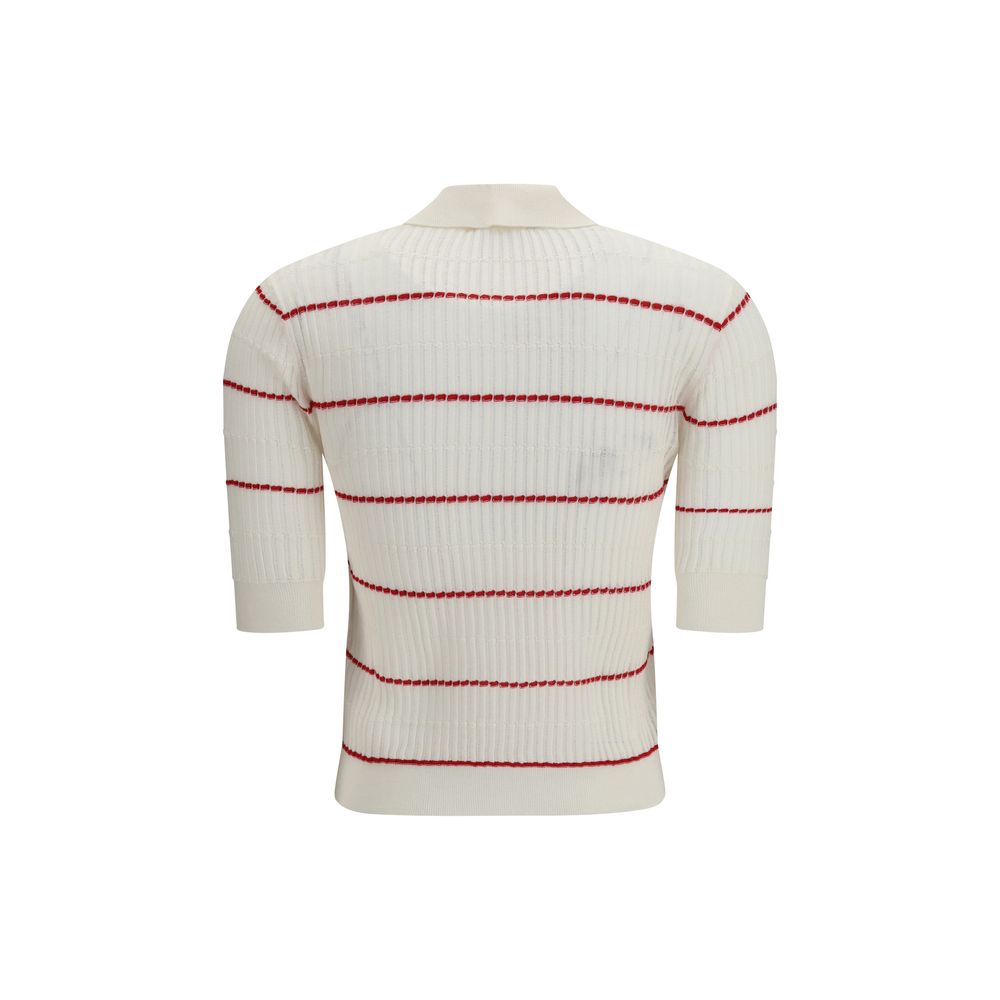 Max Mara Beige Silk Pattern Shirt