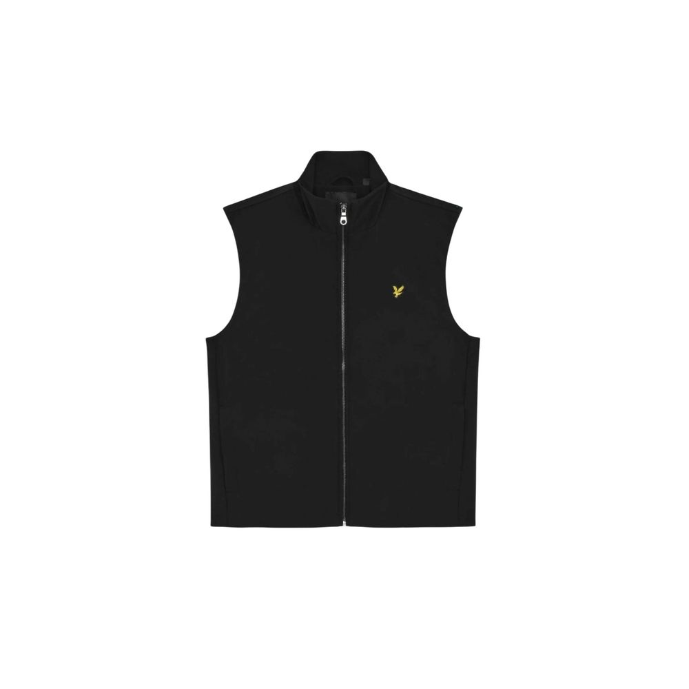Lyle & Scott Black Polyester Sleveless Jacket