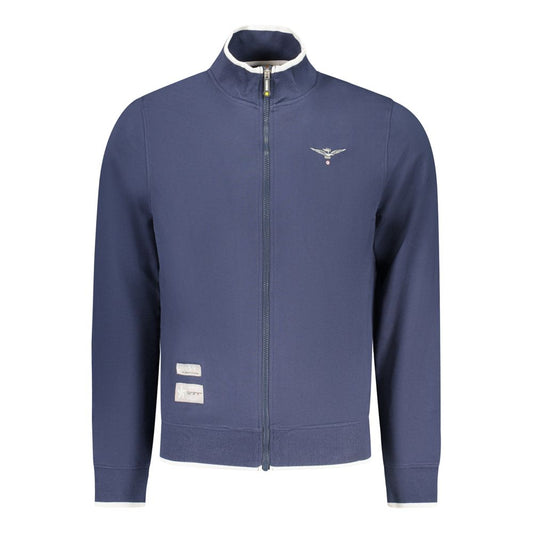 Accademia Militare Blue Cotton Men Sweatshirt 1728,3XL,67403481248,Accademia Militare,Blue,Clothing,L,M,Men,New with tags,S,Sweaters - Clothing,Sweatshirts - Sweaters - Clothing,XL,XXL