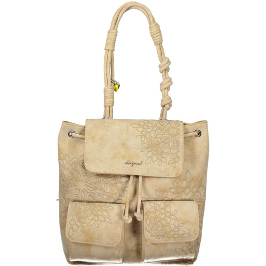 Desigual Beige Polyethylene Backpack 1728,67403481248,Backpacks - Bags,Bags,Beige,Desigual,New with tags,Women