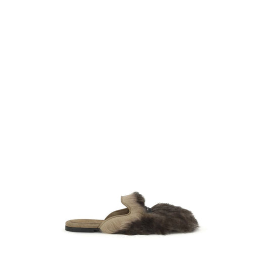 Dolce & Gabbana Gray Lamb Ovis Aries Aries Mules 1728,72470364320,Dolce & Gabbana,EU36/US6,EU37/US7,EU38/US8,EU39/US9,EU40/US10,EU41/US11,Flats - Shoes,Gray,Mules - Flats - Shoes,New with tags,Shoes,Women