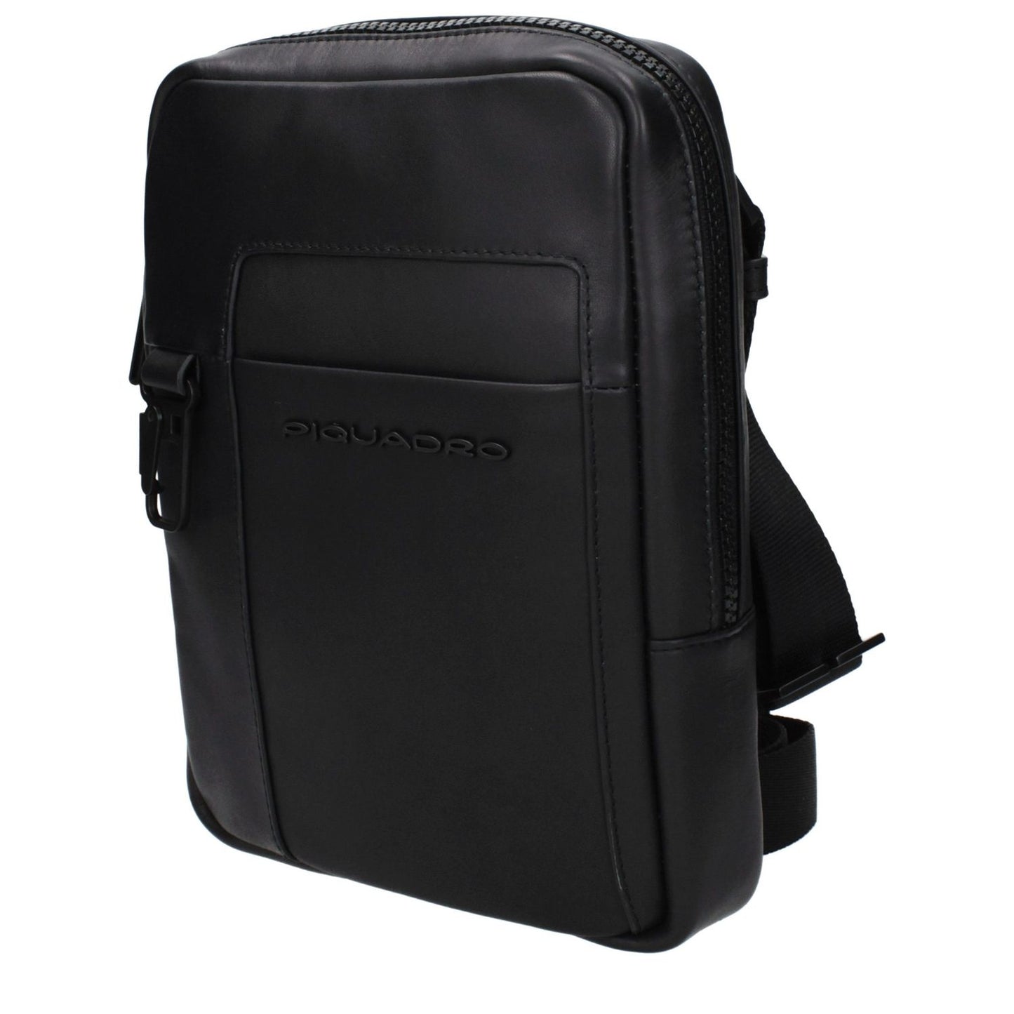 Piquadro Black Leather Crossbody Bag