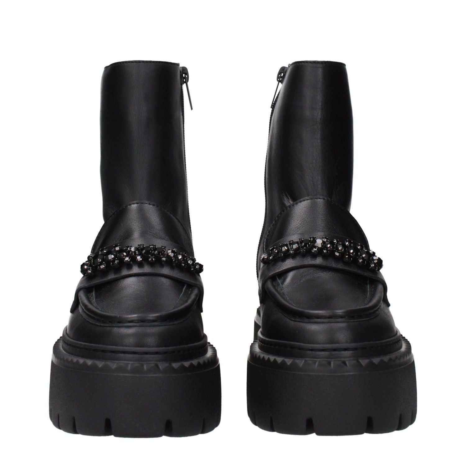 Jimmy Choo Black Leather Ankle Boots