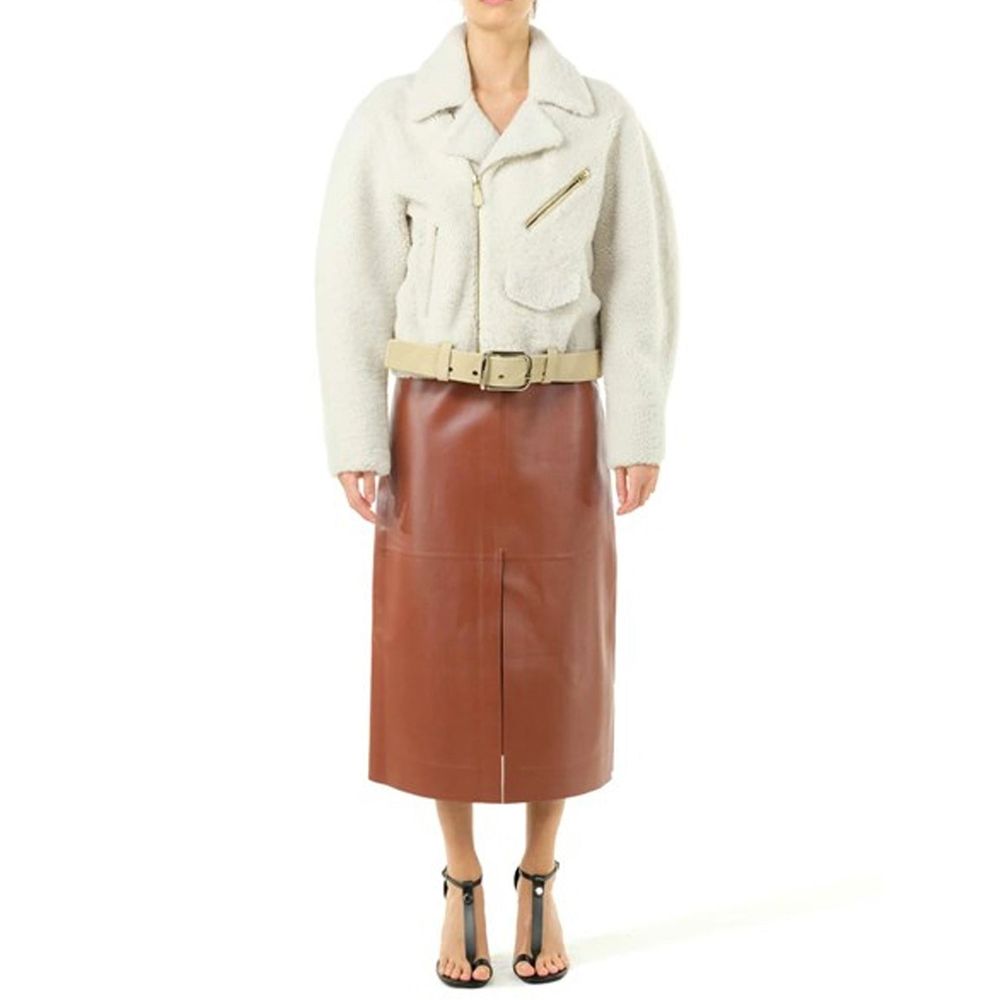 Chloé Beige Polyester Leather Jacket