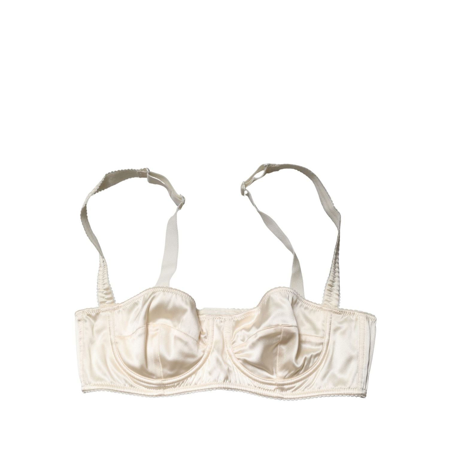 Dolce & Gabbana Off White Semi-Pad Underwire Balconette Bra Underwear