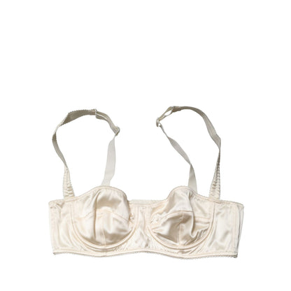 Dolce & Gabbana Off White Semi-Pad Underwire Balconette Bra Underwear