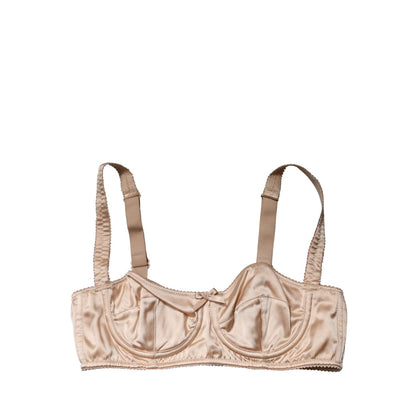 Dolce & Gabbana Beige Semi-Pad Underwire Balconette Bra Underwear