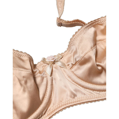 Dolce & Gabbana Beige Semi-Pad Underwire Balconette Bra Underwear