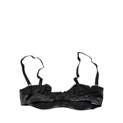 Dolce & Gabbana Black Semi-Pad Underwire Balconette Bra Underwear