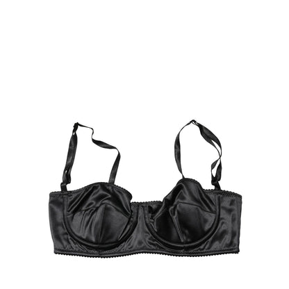 Dolce & Gabbana Black Semi-Pad Underwire Balconette Bra Underwear