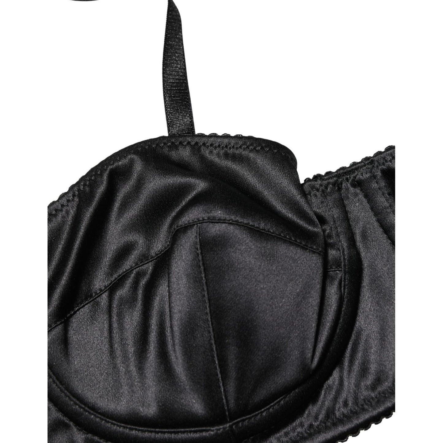 Dolce & Gabbana Black Semi-Pad Underwire Balconette Bra Underwear
