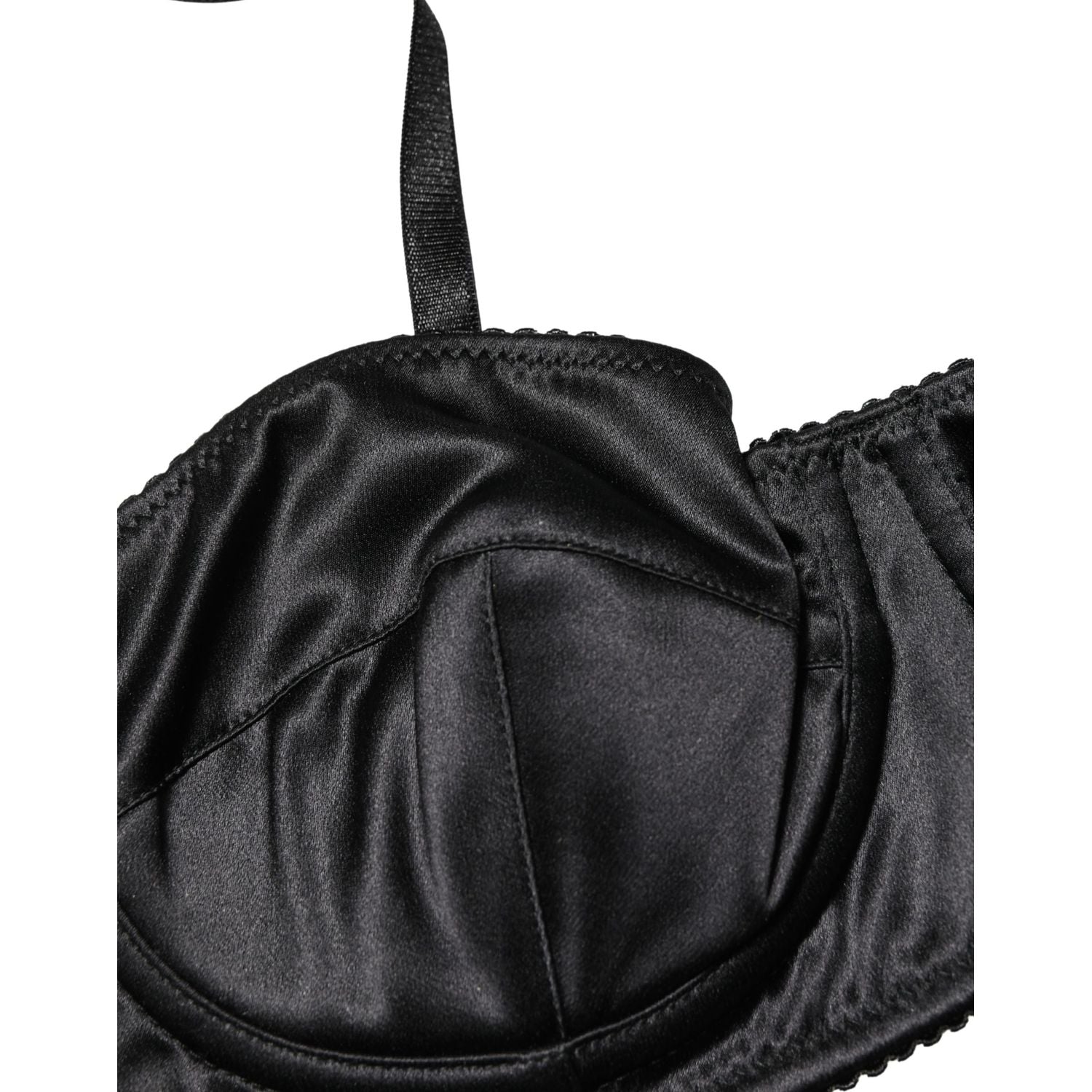 Dolce & Gabbana Black Semi-Pad Underwire Balconette Bra Underwear