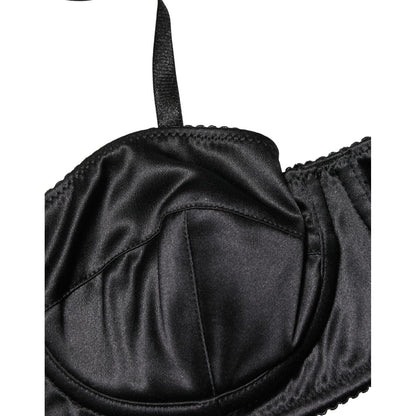 Dolce & Gabbana Black Semi-Pad Underwire Balconette Bra Underwear