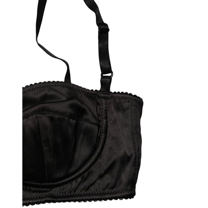Dolce & Gabbana Black Semi-Pad Underwire Balconette Bra Underwear