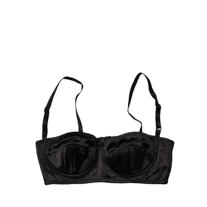 Dolce & Gabbana Black Semi-Pad Underwire Balconette Bra Underwear