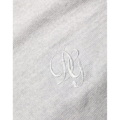 Dolce & Gabbana Gray Long Sleeves Crew Neck Pullover Sweater