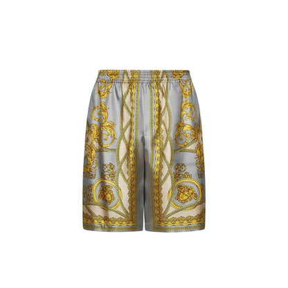 Versace Gray Silk Knee Length
