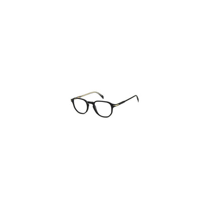 David Beckham Black Acetate Glasses (Frames), men's full-rim panto style, plastic lenses, black acetate frame, 140mm temples, 145mm width.