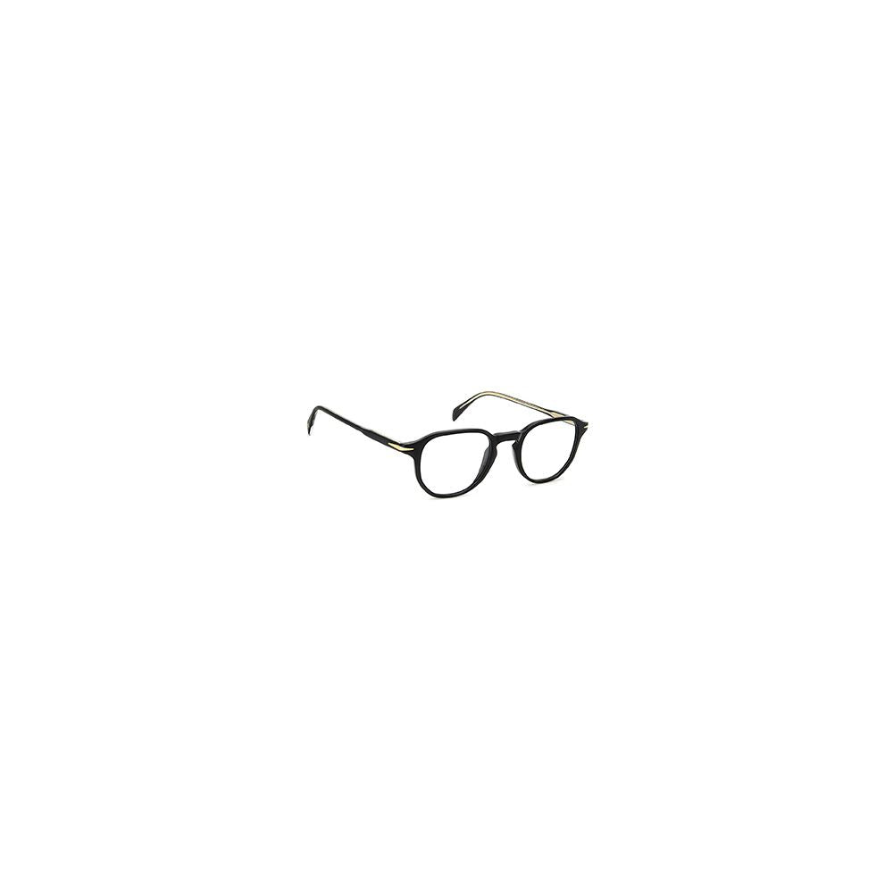 David Beckham Black Acetate Glasses (Frames) for men, full-rim black panto style with 140mm temples, 145mm frame width.