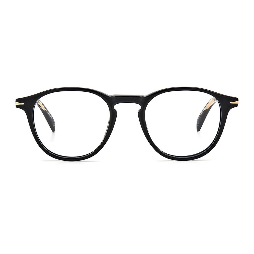 David Beckham Black Acetate Glasses (Frames) with full-rim round style and demo lenses in branded case.