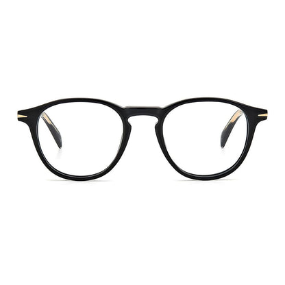 David Beckham Black Acetate Glasses (Frames) with full-rim round style and demo lenses in branded case.